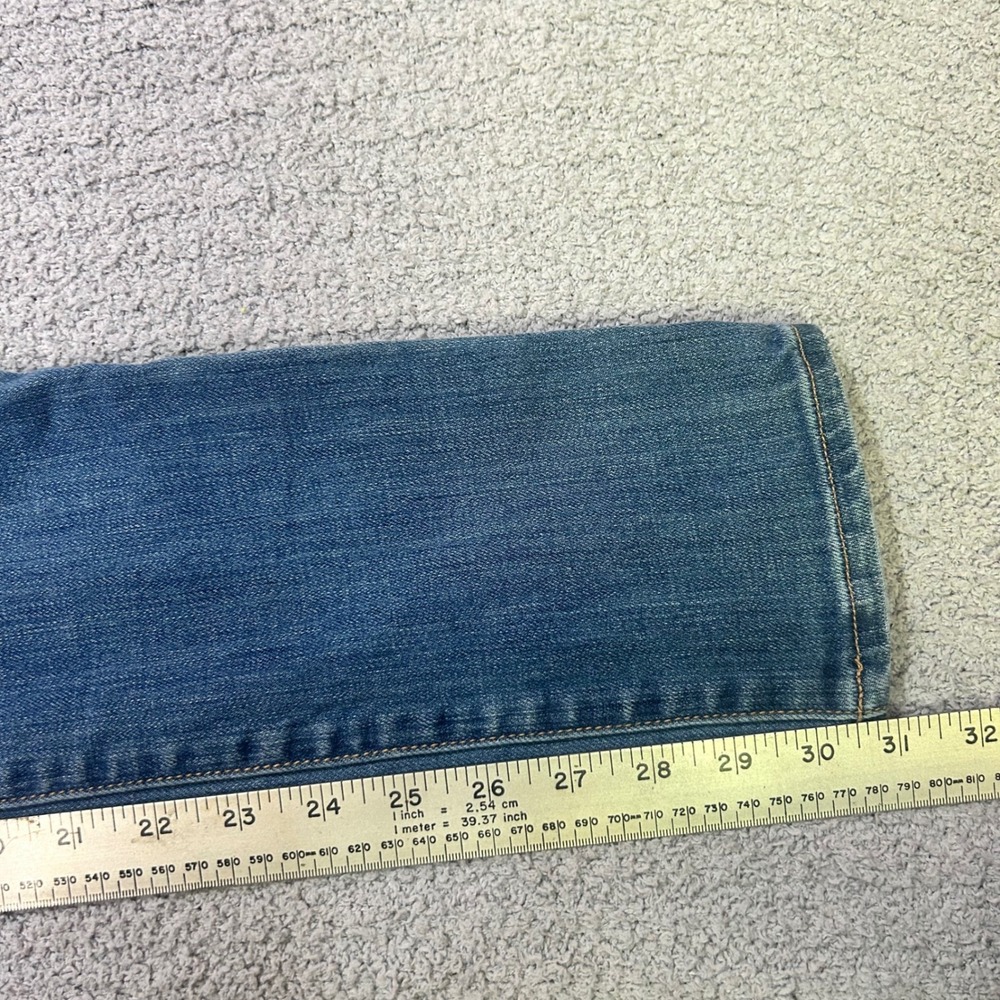 Abercrombie & Fitch Jeans Ultra Low Rise Slim Straight 00 Blue Y2K Vintage 2000s - Picture 7 of 9
